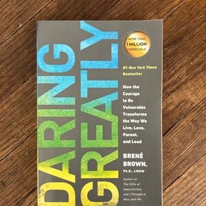 Daring Greatly by Brené Brown - Gray Cover with Blue & Green Lettering